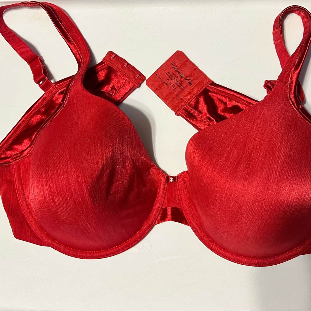 40D vanity fair red bra